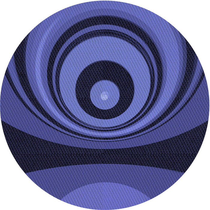 Square Patterned Midnight Blue Rug, pat2021blu