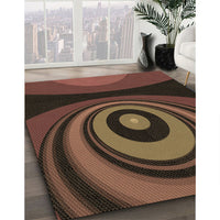 Patterned Light Brown Rug, pat2021brn