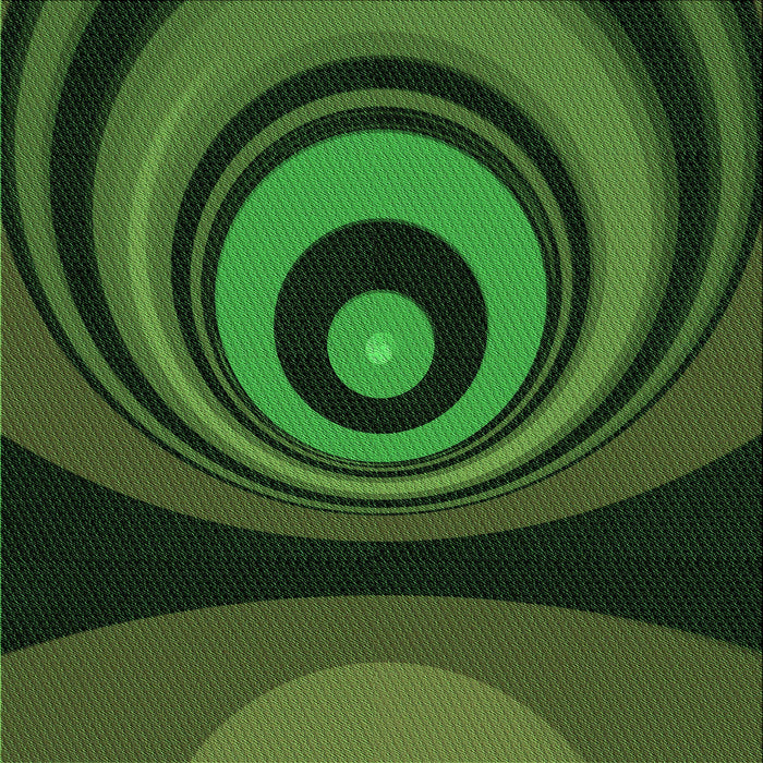 Round Patterned Dark Lime Green Rug, pat2021grn