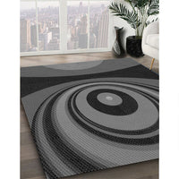 Patterned Charcoal Black Rug, pat2021gry