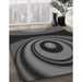 Machine Washable Transitional Charcoal Black Rug in a Family Room, wshpat2021gry