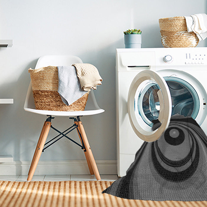 Machine Washable Transitional Charcoal Black Rug in a Washing Machine, wshpat2021gry