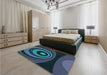 Patterned Blue Ivy Blue Rug in a Bedroom, pat2021lblu