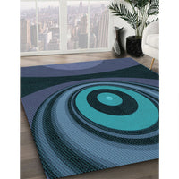 Patterned Blue Ivy Blue Rug, pat2021lblu