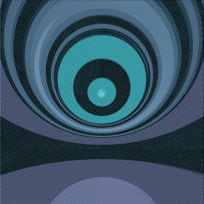 Round Patterned Blue Ivy Blue Rug, pat2021lblu