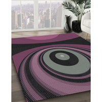 Patterned Purple Lily Purple Novelty Rug, pat2021