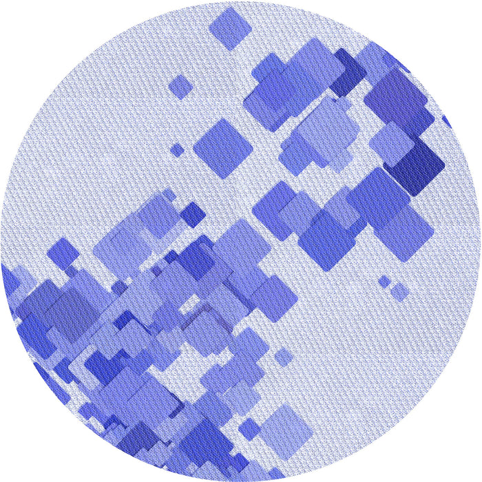 Square Patterned Blue Rug, pat2022blu