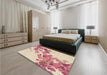 Patterned Vanilla Gold Rug in a Bedroom, pat2022brn