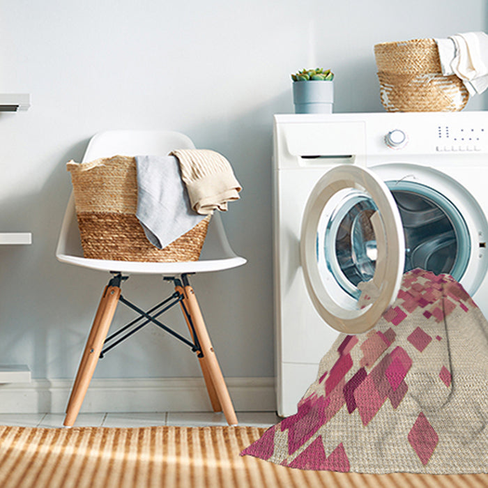 Machine Washable Transitional Vanilla Gold Rug in a Washing Machine, wshpat2022brn