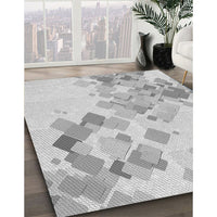 Patterned Platinum Gray Rug, pat2022gry