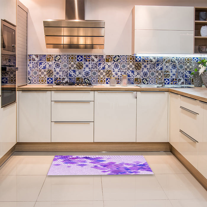 Patterned Blossom Pink Rug in a Kitchen, pat2022pur