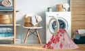 Machine Washable Transitional Pink Rug in a Washing Machine, wshpat2022rd