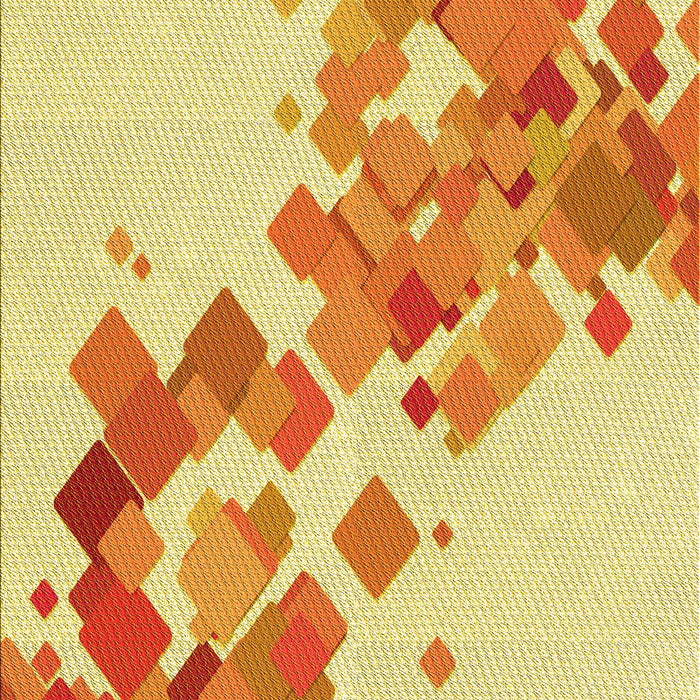 Patterned Neon Orange Rug, pat2022yw