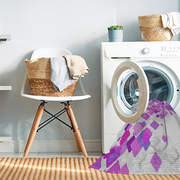 Machine Washable Transitional Platinum Gray Rug in a Washing Machine, wshpat2022