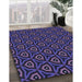 Patterned Night Blue Rug in Family Room, pat2023blu
