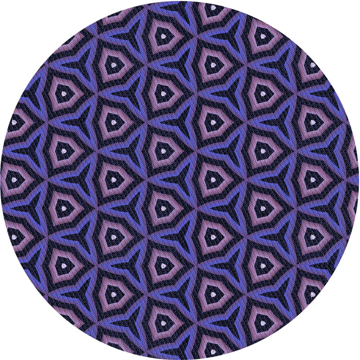 Square Patterned Night Blue Rug, pat2023blu