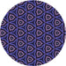Square Patterned Night Blue Rug, pat2023blu