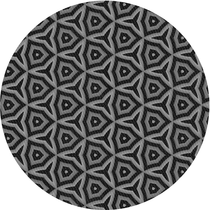 Square Patterned Gray Rug, pat2023gry