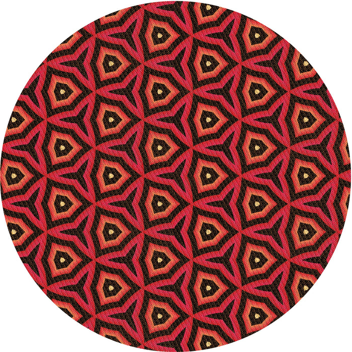 Square Machine Washable Transitional Red Brown Rug in a Living Room, wshpat2023org