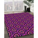 Machine Washable Transitional Medium Violet Red Pink Rug in a Family Room, wshpat2023pur