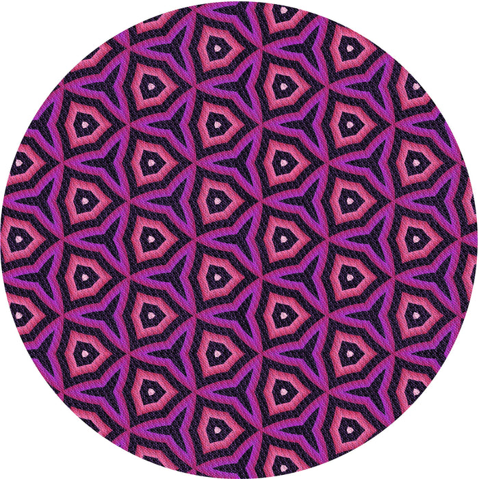 Square Machine Washable Transitional Medium Violet Red Pink Rug in a Living Room, wshpat2023pur