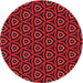 Square Machine Washable Transitional Saffron Red Rug in a Living Room, wshpat2023rd