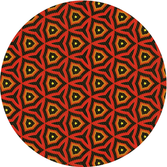 Square Machine Washable Transitional Cranberry Red Rug in a Living Room, wshpat2023yw