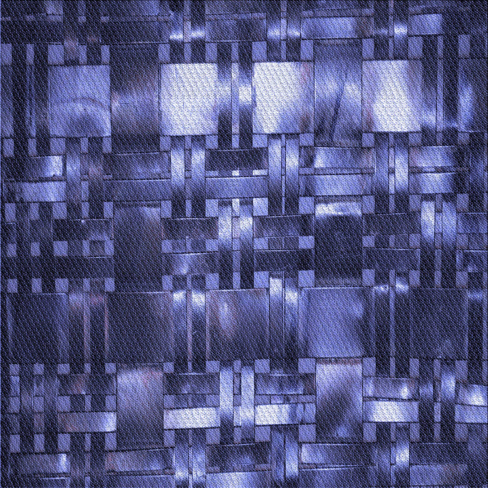 Round Patterned Light Slate Blue Rug, pat2024blu