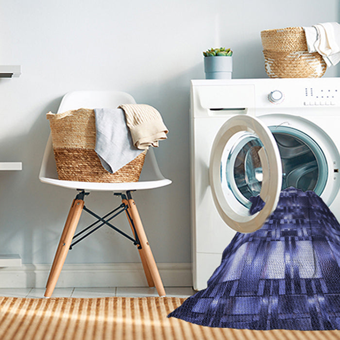 Machine Washable Transitional Light Slate Blue Rug in a Washing Machine, wshpat2024blu