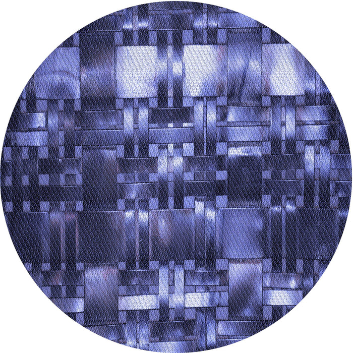 Square Patterned Light Slate Blue Rug, pat2024blu