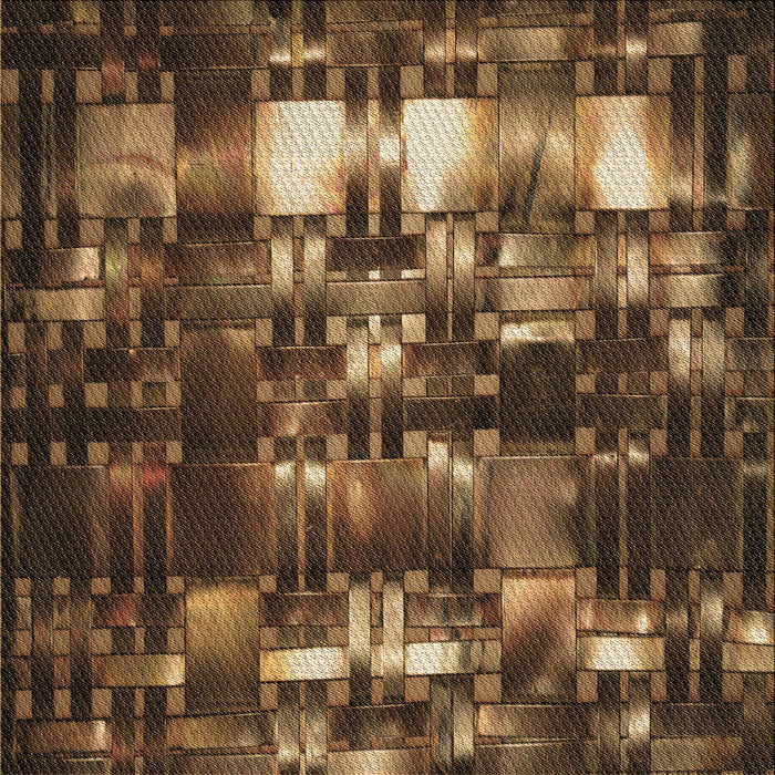 Round Patterned Red Rug, pat2024brn