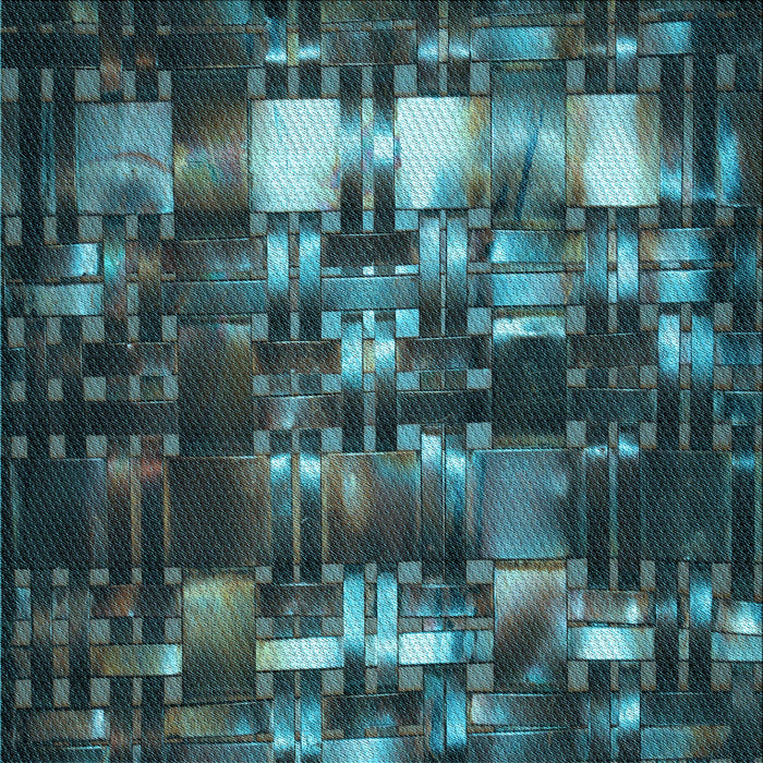 Round Patterned Dark Slate Grey Green Rug, pat2024lblu