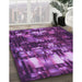 Machine Washable Transitional Purple Rug in a Family Room, wshpat2024pur