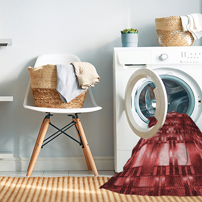 Machine Washable Transitional Red Rug in a Washing Machine, wshpat2024rd
