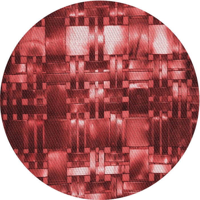 Square Patterned Red Rug, pat2024rd