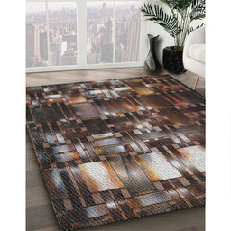 Patterned Red Novelty Rug in Family Room, pat2024
