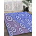 Machine Washable Transitional Denim Blue Rug in a Family Room, wshpat2025blu