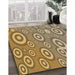 Machine Washable Transitional Oak Brown Rug in a Family Room, wshpat2025brn