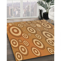 Patterned Mahogany Brown Rug, pat2025org