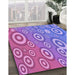 Patterned Dark Orchid Purple Rug in Family Room, pat2025pur