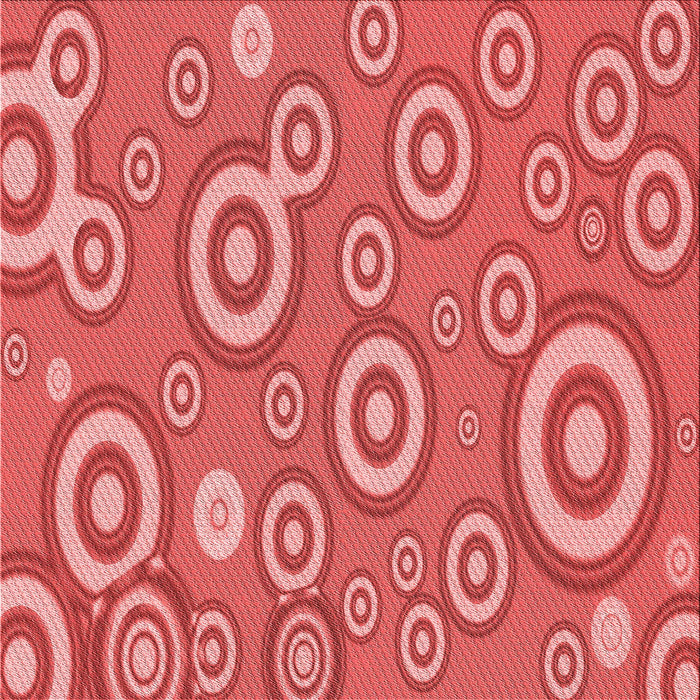 Round Patterned Red Rug, pat2025rd