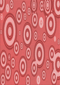 Machine Washable Transitional Red Rug, wshpat2025rd