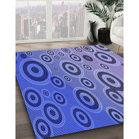 Patterned Sky Blue Rug, pat2026blu