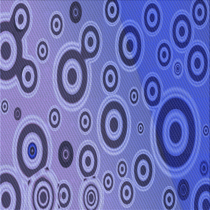 Round Patterned Sky Blue Rug, pat2026blu