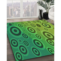 Patterned Green Rug, pat2026grn