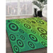 Patterned Green Rug in Family Room, pat2026grn