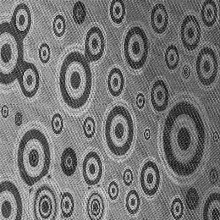 Round Patterned Dark Gray Rug, pat2026gry