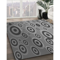 Patterned Dark Gray Rug, pat2026gry