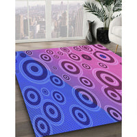 Patterned Dark Orchid Purple Rug, pat2026pur