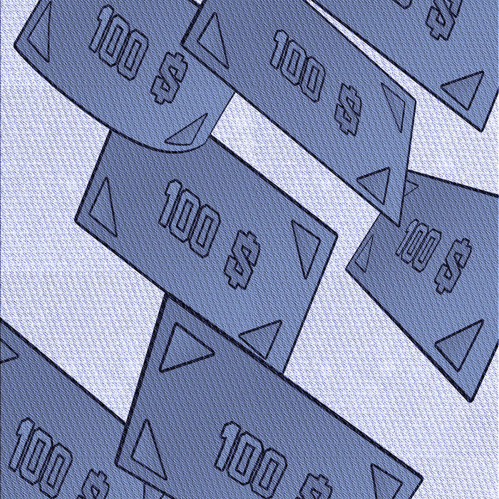 Patterned Azure Blue Rug, pat2027blu